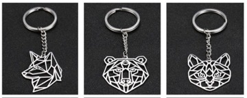 БРЕЛОК ажурный брелок FOX fox fox FOX сталь 316l ХОРОШО В ПОДАРОК