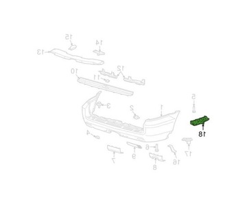 DRŽÁKY NÁRAZNÍKU LEXUS GX470 03- 5215560060