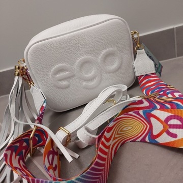 Torebka crossbody skóra biała EGO ES0223FR