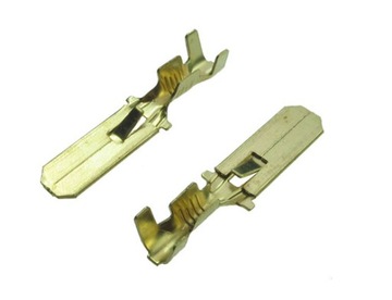 KONEKTOR MĘSKI 6,3MM 19,5MM 100 SZT Z ZACZEPEM