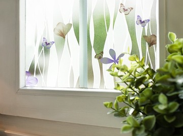 Статическая оконная пленка с узором бабочки, украшение стеклянной поверхности 90x150