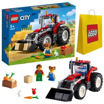 KLOCKI LEGO CITY 60287 TRAKTOR CIAGNIK FIGURKI PREZENT DLA DZIECKA + TORBA