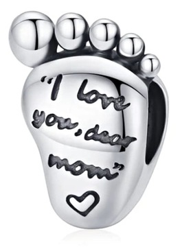 MD CHARMS i love you dear mom stópka | SREBRO 925