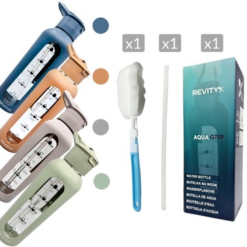 Стеклянная бутылка для бутылки с водой с измерением и измерением силиконового корпуса