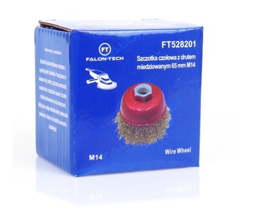 ПЕРЕДНЯЯ ПРОВОЛОЧНАЯ ЩЕТКА С МЕДНЕНИЕМ M14 65 ММ