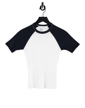 Topshop damski biały dopasowany t-shirt XXL