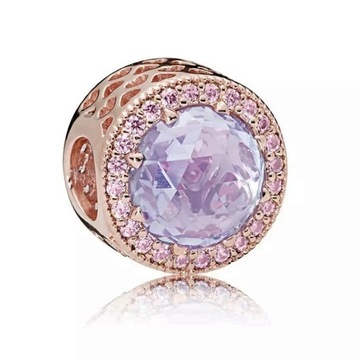 Charms LŚNIĄCE SERCA ROSE zawieszka S925