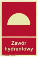 Znak ZAWÓR HYDRANTOWY 150X200