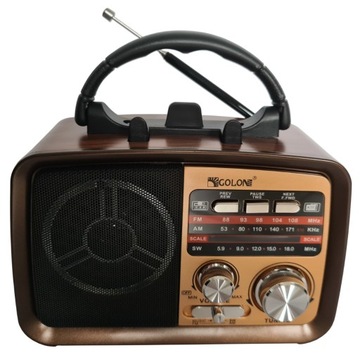 RADIO KUCHENNE BLUETOOTH PRZENOŚNE RETRO ANTENA FM USB SD AKUMULATOR