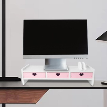 Настольная подставка Органайзер Полка для компьютера Держатель для клавиатуры 3 Розовый ящик