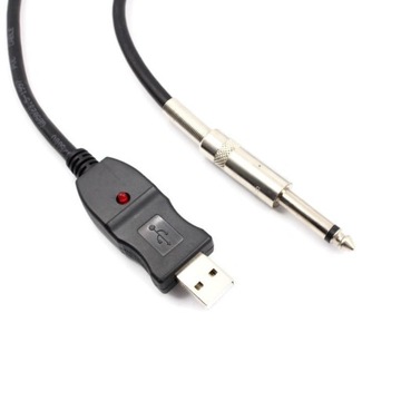 Гитарный интерфейс Адаптер JACK 6,3 мм — USB 2.0 Длина кабеля 3