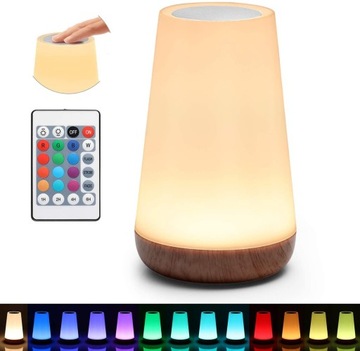 Lampka Nocna Ściemnialna LED Z Czujnik Dotyk Timer