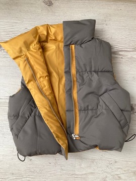 ТЕПЛАЯ ДЕТСКАЯ СТЕГАНАЯ КУРТКА С РУКАВАМИ МОДНЫЙ ЖИЛЕТ С ВОРОТНИКОМ-СТОЙКОЙ.