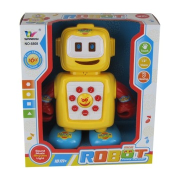 ROBOT MUZYCZNY na baterie Światło Dźwięk