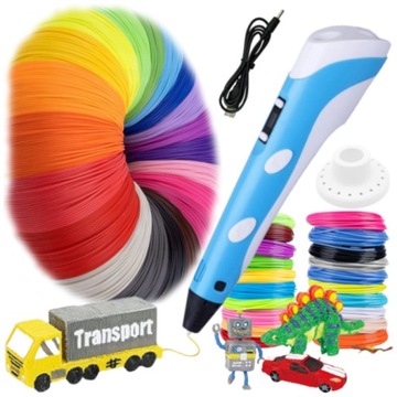Długopis 3d Dla Dzieci Drukarka 3d Magiczny Pen 3d Zestaw Wkłady 510 metrów