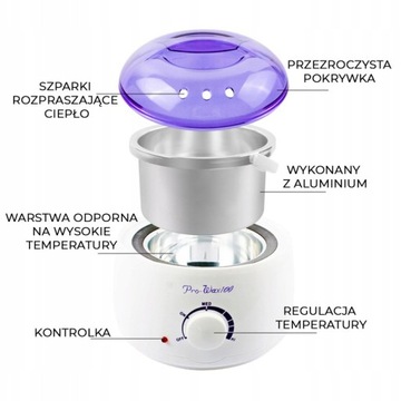 Набор HEATER, 4x твердый воск, тальк для депиляции