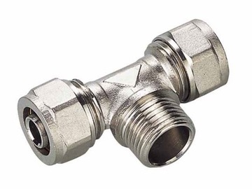 Złączka / Trójnik PEX 16x3/4x16 GZ skręcany