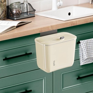 Контейнер для мусора с крышкой Контейнер для пищевых отходов Бежевый Длинный 23,5 см