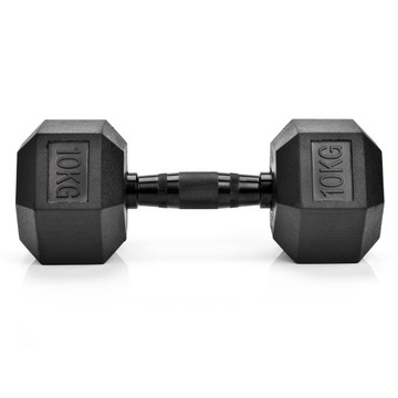 HANTEL STAŁY HEKSAGONALNY METEOR STALOWY GUMOWANY 1x10kg siłownia trening
