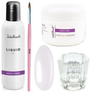 ZESTAW startowy akrylowy do manicure akrylowego CLEAR Isabellenails SEOL