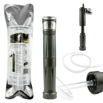 Filtr do wody turystyczny EHM survival+ wężyk 1 metr, 1500 litrów słomkowy