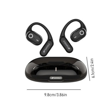 SŁUCHAWKI BEZPRZEWODOWE zauszne SANSUI w26 dwa mikrofony BLUETOOTH 5.4