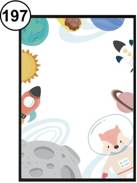 PLAKAT DLA CHŁOPCA KOSMOS wiele wzrów 21x30