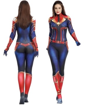 STRÓJ KOSTIUM PRZEBRANIE CAROL DANVERS KAPITAN COSPLAY SKIN 152/158 KONWENT