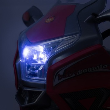 МОТОЦИКЛ BABY MIX RACER С КРАСНО-ЧЕРНЫМ АККУМУЛЯТОРОМ