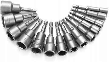 ГОЛОВКИ ТОРЦЕВЫЕ КЛЮЧИ ДЛЯ ОТВЕРТОК НАБОР СИЛЬНЫХ МАГНИТОВ 14 шт.