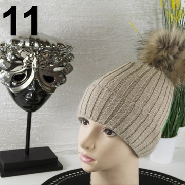 CZAPKA damska z pomponem ALA' JENOT PRODUCENT PL