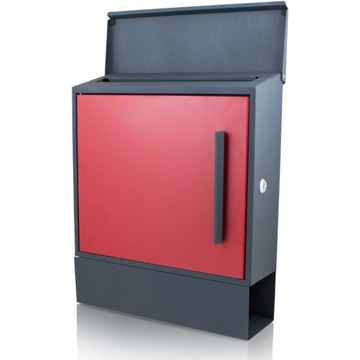 Современный красный почтовый ящик для писем