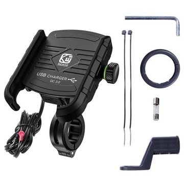 ДЕРЖАТЕЛЬ ДВИГАТЕЛЯ TKN-CONNECT. С ЗАРЯДНЫМ УСТРОЙСТВОМ ДЛЯ ТЕЛЕФОНА — R9-МЕТАЛЛ USB QC