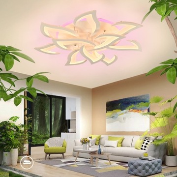 ЦВЕТОК ЛОТОСА ПОТОЛОЧНЫЙ СВЕТИЛЬНИК ЦВЕТОК ЛОТОСА 10 ЛЕПЕСТКОВ LED RGB ЦВЕТА + ПРИЛОЖЕНИЕ + ПУЛЬТ ДИСТАНЦИОННОГО УПРАВЛЕНИЯ