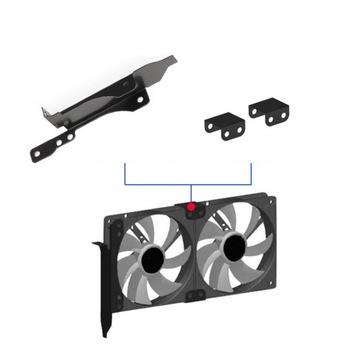 Держатель вентилятора видеокарты GPU PCI Bit Универсальный двойной держатель вентилятора для настольных компьютеров