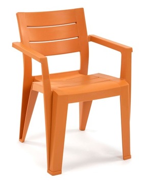 Krzesło JULIE Orange Mocne i Stabilne krzesło ogrodowe z tworzywa