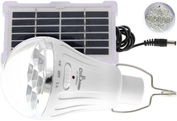 Lampa Żarówka Solarna LED Panel Kemping Słoneczna