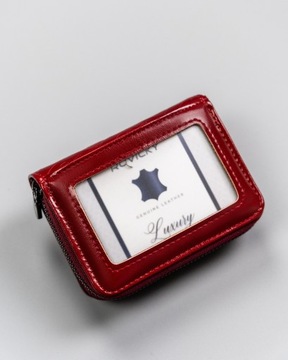 ROVICKY mały portfel skórzany damski portmonetka na suwak RFID
