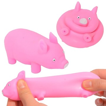 GNIOTEK ŚWINKA PIASKOWA ANTYSTRESOWA SENSORYCZNA ROZCIĄGANA PRANK KOLOR