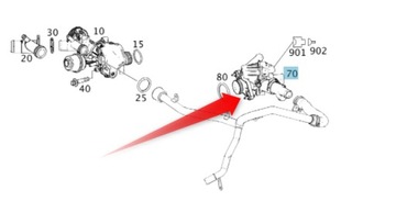 ТЕРМОСТАТ MERCEDES A B CLA GLA PETROL M270