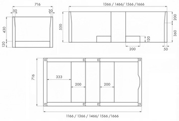 CARRIER UNIVERSAL HOUSING для прямоугольной ванны