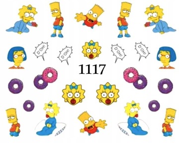 Naklejki wodne na paznokcie THE SIMPSONS - 1117