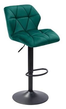 HOKER VELVET ZIELONY aksamit N62P TKANINA Czarna Metalowa NOGA Furnitex