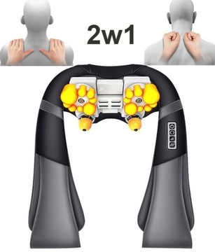 Masażer karku pleców Do masażu mięśni Shiatsu Ostukiwanie Pas masujący 2w1