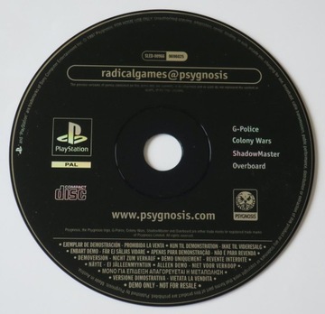 ДЕМО РАДИКАЛЬНЫЕ ИГРЫ ДЛЯ PS1 @ PSYGNOSIS SLED-00966 PLAYSTATION 1 PSX