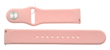 Silikonowy pasek do zegarka smartwatcha różowy 20 mm