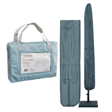 OCHRONNY POKROWIEC NA PARASOL OGRODOWY WODOODPORNY OCHRONA UV 37/47X200 CM