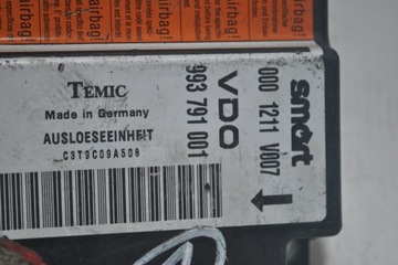 МОДУЛЬ УМНОГО ДАТЧИКА ПОДУШКИ БЕЗОПАСНОСТИ FORTWO 450 993791001