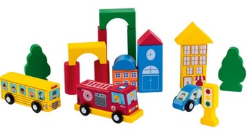 НАБОР БЛОКОВ CITY, НЕМЕЦКОЕ КАЧЕСТВО, NATU WOOD