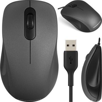 БЕСКЛИКОВАЯ ПРОВОДНАЯ USB-МЫШЬ БЕСШУМНОГО ТИПА, ДЛИННЫЙ USB-КАБЕЛЬ 1,8 М.